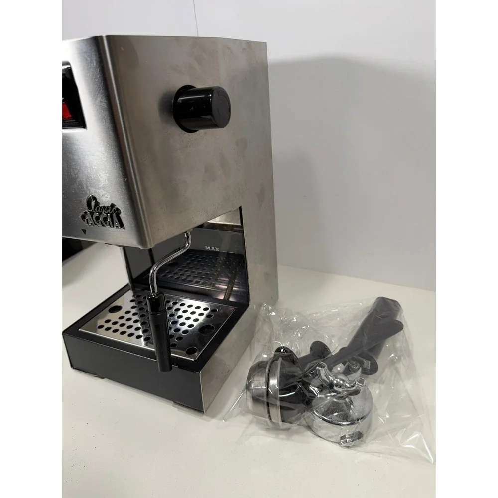 Gaggia Classic Espresso Machine Stainless Steel Italian Coffee Maker Silver